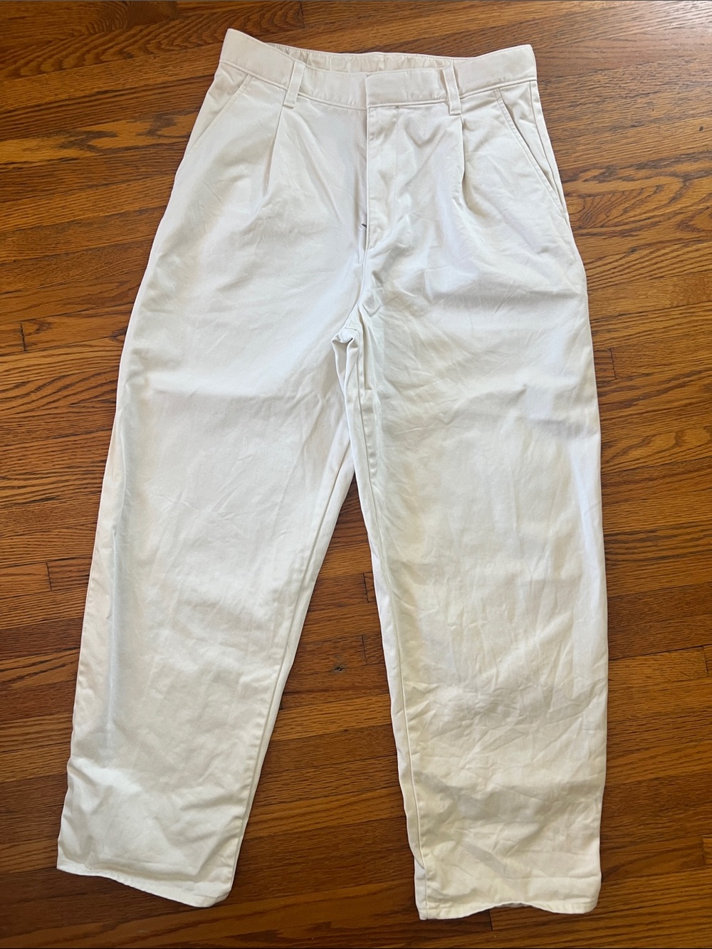 Uniqlo Cream Cotton pants (unisex) - Picture 3 of 12